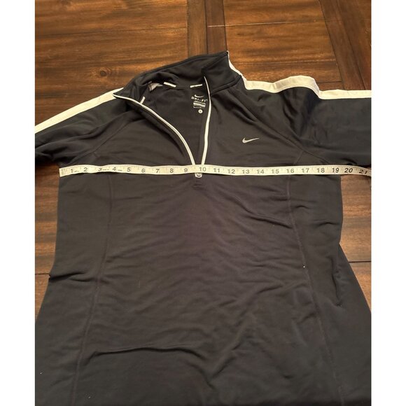Nike Dri-FIT Black Long Sleeve Running Top Large Half Zip Pullover Ladiies - Picture 6 of 7